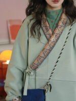Frost Bloom Modern Hanfu Winter Jacket ?C Daily Wear New Chinese Style - Image 4