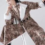Modern Hanfu Male Tang Round-Neck Robe Plush Winter