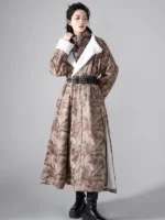Modern Hanfu Male Tang Round-Neck Robe Plush Winter - Image 2