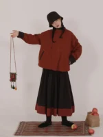 Ebony Reversible Modern Hanfu Jacket – Daily Wear Outfit for Women - Image 2
