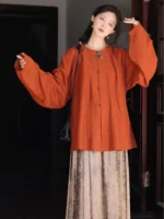 Sutang Modern Hanfu Skirt Set ?C New Chinese Style Mamian Skirt Outfit - Image 2