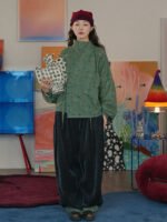 Pine Frost Modern Hanfu Top – Soft Daily Layering Wear for Women - Image 3