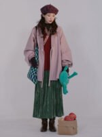 Lilac Warm Rock Fleece Modern Hanfu Winter Set ?C Daily Commuting Wear - Image 4