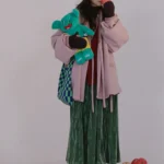 Lilac Warm Rock Fleece Modern Hanfu Winter Set ?C Daily Commuting Wear