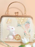 Moon Rabbit Embroidery Handbags Vintage Women’s Bag - Image 2