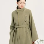 New Chinese Style Outfit Set for Women – Elegant Daily Coat, Top & Wide Pants