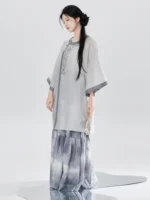 New Chinese Style Set Women – Embroidered Hanfu Inspired Outfit - Image 2