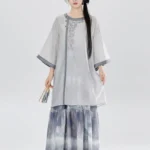 New Chinese Style Set Women – Embroidered Hanfu Inspired Outfit