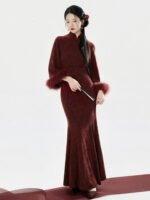 New Chinese Style Wool Coat for Women – Embroidered Elegant Daily Outerwear - Image 5