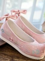 Embroidered Mary Jane Shoes Chinese Hanfu Floral Flats - Image 3