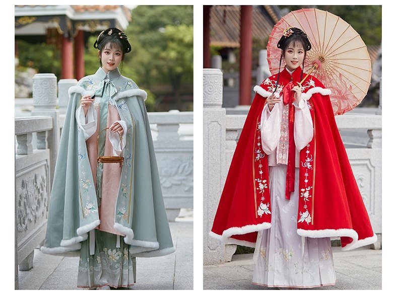 Chinese Style Warm Winter Cloak