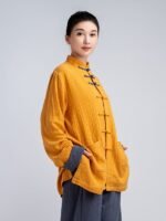 Premium Tai Chi Suit – Cotton Linen Training Outfit with Contrast Design