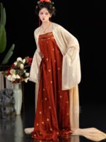 Tang Dynasty Qixiong Ruqun Traditional Hanfu Set for Women - Image 3