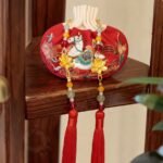 Chinese Embroidered Hanging Pouch with Tassel – Traditional Aesthetic Gift Accessory - Image 3