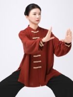 Relaxed Tai Chi Clothing – Cotton Linen Kung Fu Top for Women - Image 3
