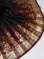 Rose-Gold Ombré Ma Mian Skirt Gradient Gold Floral Hanfu - Image 4
