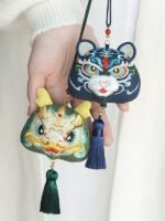 Traditional Sachet Bag with Three-Dimensional Embroidery