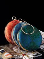 Vintage Chinese Style Small Round Evening Bag Women