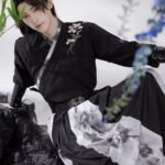 Men’s Song-Style Hanfu Set Black Wuxia Outfit