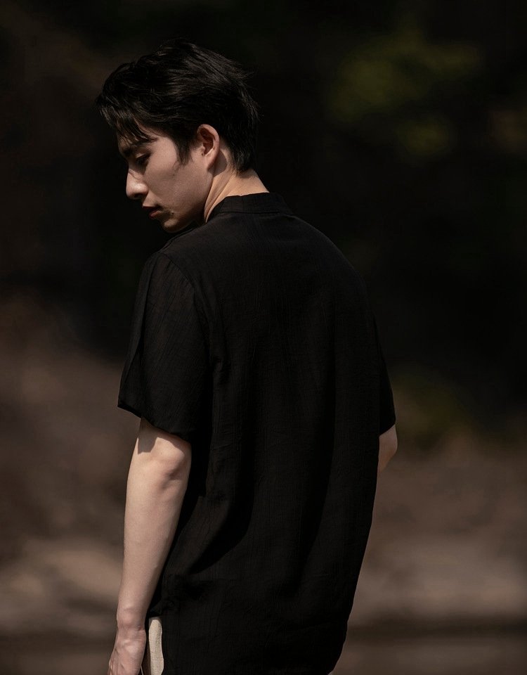 Stand Collar Summer T-Shirt for Men