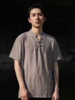 Stylish and Breathable Stand Collar Summer T-Shirt for Men - Image 2