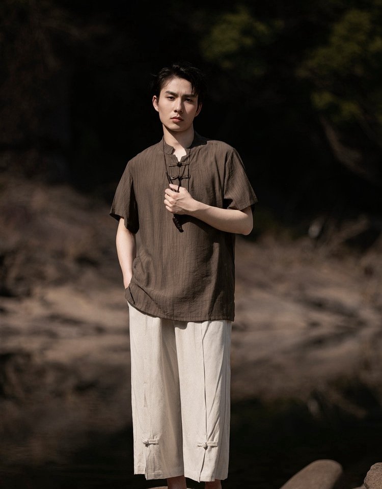Stand Collar Summer T-Shirt for Men