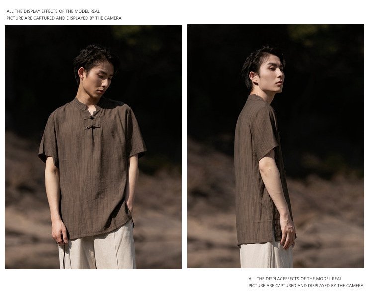 Stand Collar Summer T-Shirt for Men