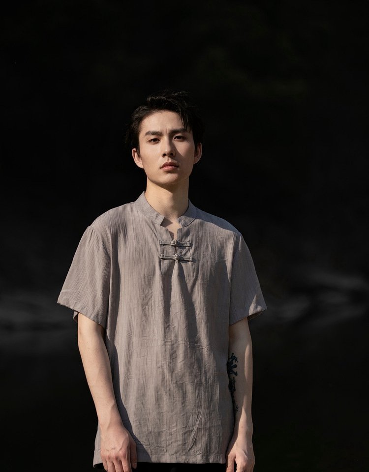 Stand Collar Summer T-Shirt for Men