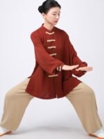 Relaxed Tai Chi Clothing – Cotton Linen Kung Fu Top for Women