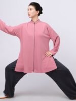 Modern Tai Chi Training Clothes – Elastic Cotton Casual Outfit for Women - Image 3