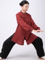 Traditional Tai Chi Clothing – Cotton Linen Training Top for Women - Image 4