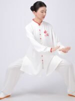 Refined Tai Chi Suit – Elastic Cotton Training Outfit for Women - Image 8