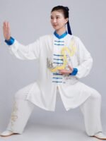 Embroidered Tai Chi Uniform – Dragon Kung Fu Training Suit - Image 3