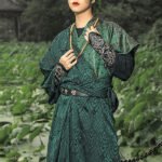 Fashion Hanfu Tang Dynasty Round Neck Robe Men