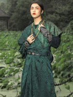 Fashion Hanfu Tang Dynasty Round Neck Robe Men