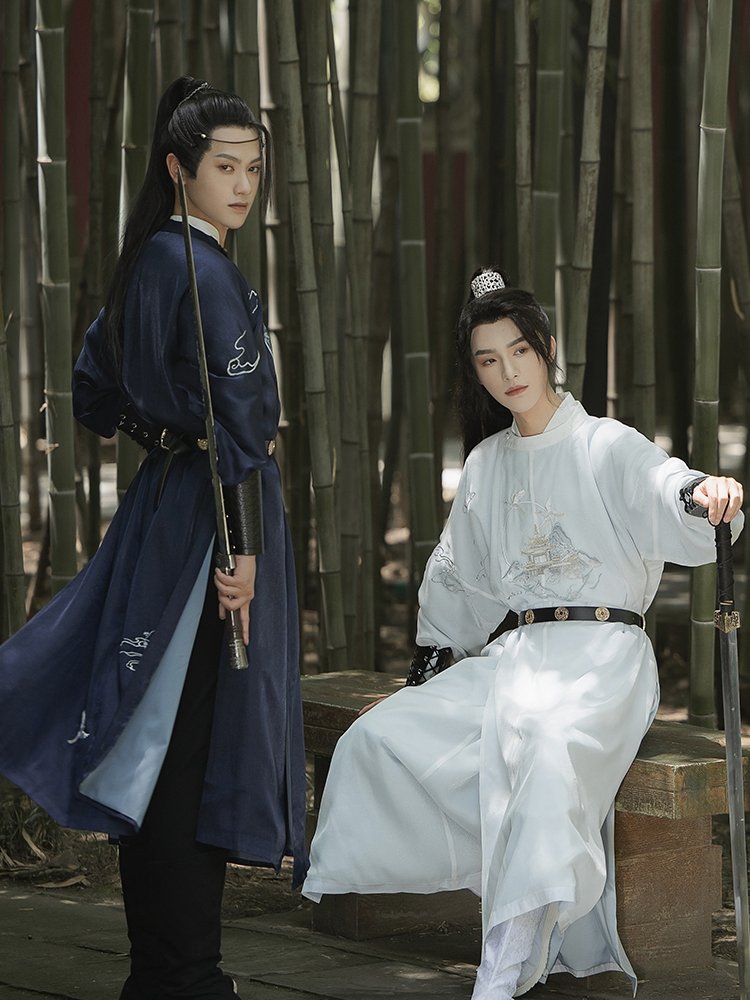 Tang Dynasty Men Clothing Hanfu Robe