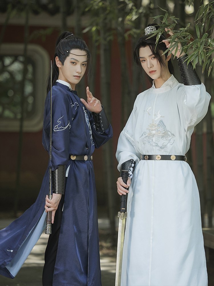 Tang Dynasty Men Clothing Hanfu Robe