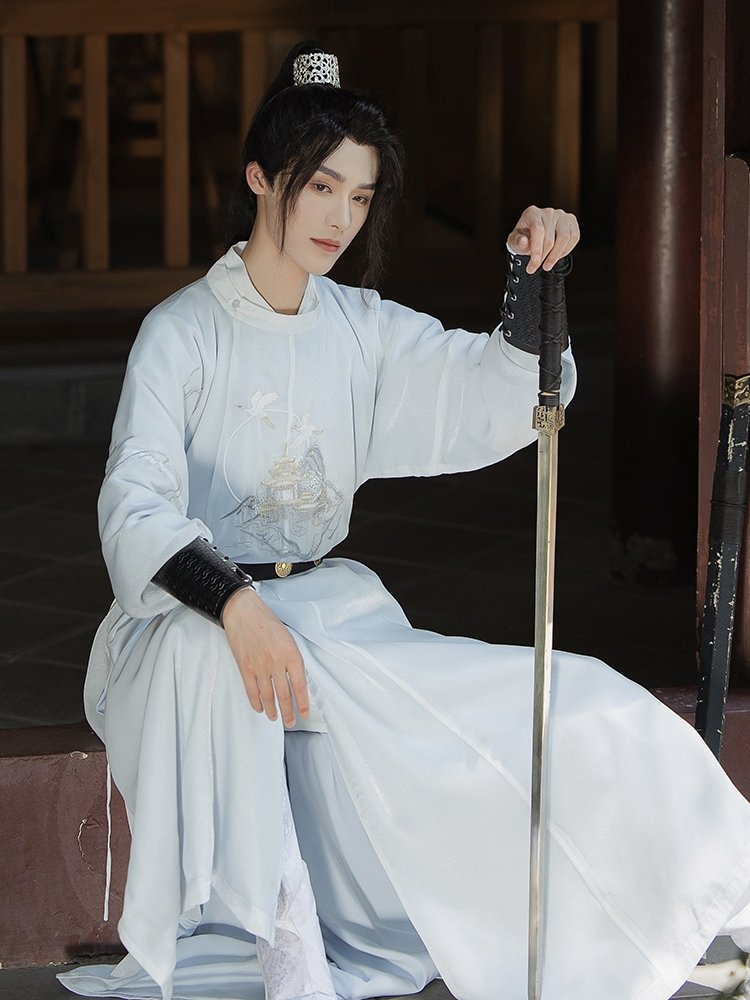 Tang Dynasty Men Clothing Hanfu Robe