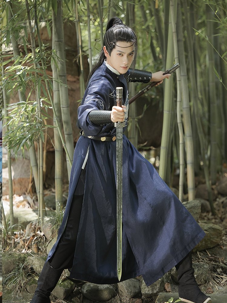 Tang Dynasty Men Clothing Hanfu Robe