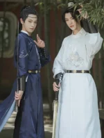Tang Dynasty Men Clothing Daily Hanfu Tang Dynasty Robe - Image 2