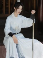 Tang Dynasty Men Clothing Daily Hanfu Tang Dynasty Robe - Image 4