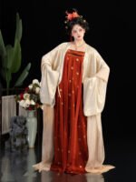Tang Dynasty Qixiong Ruqun Traditional Hanfu Set for Women