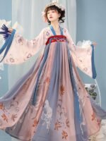 Tang Dynasty Women’s Clothing Hanfu Qixiong Ruqun Dress