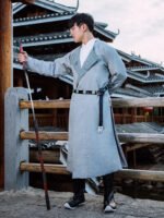 Tang Style Hanfu Leather Belt – Adjustable Unisex Waist Belt for Round Collar Robe & Yisan - Image 3