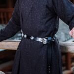 Tang Style Hanfu Leather Belt – Adjustable Unisex Waist Belt for Round Collar Robe & Yisan