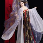 Tang Hanfu Set – Qixiong Ruqun Dress with Embroidered