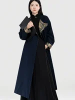 Tang-Style Brocade Coat with Matching Pants & Knit Top