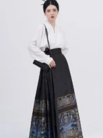 Traditioanl Mamianqun Hanfu Dress with Captivating Design - Image 2