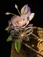 Traditional Chinese Hair Pin Purple Rose Butterfly Hairpin