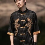 Exquisite Men’s Traditional Tang Suit Embroidered Chinese style Shirt